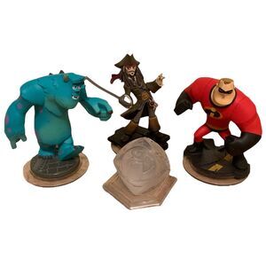 Disney Infinity Starter Set - Sulley, Jack Sparrow, Mr. Incredible - Tested